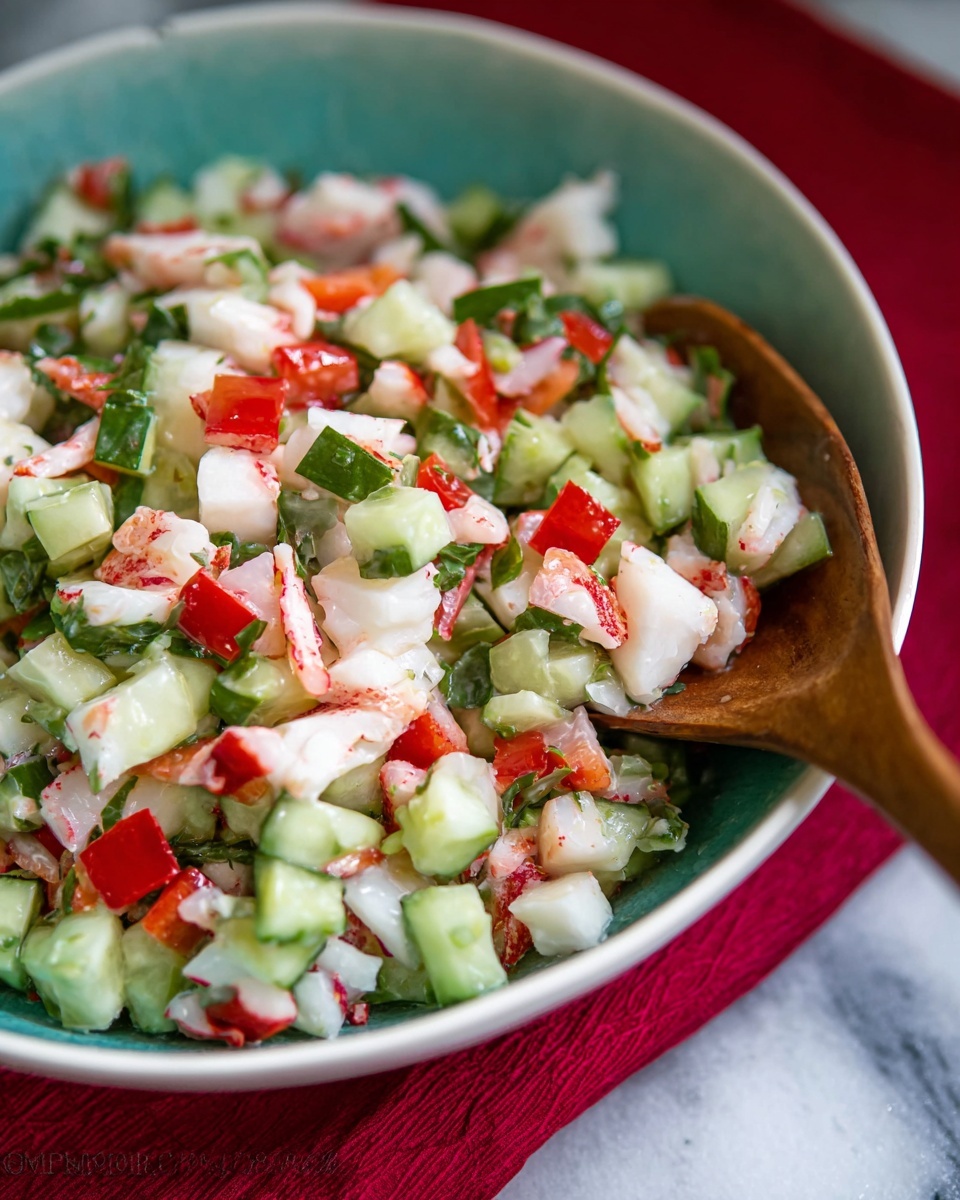 Crab Salad with Cucumber and Tomato Recipe - Recipe Image