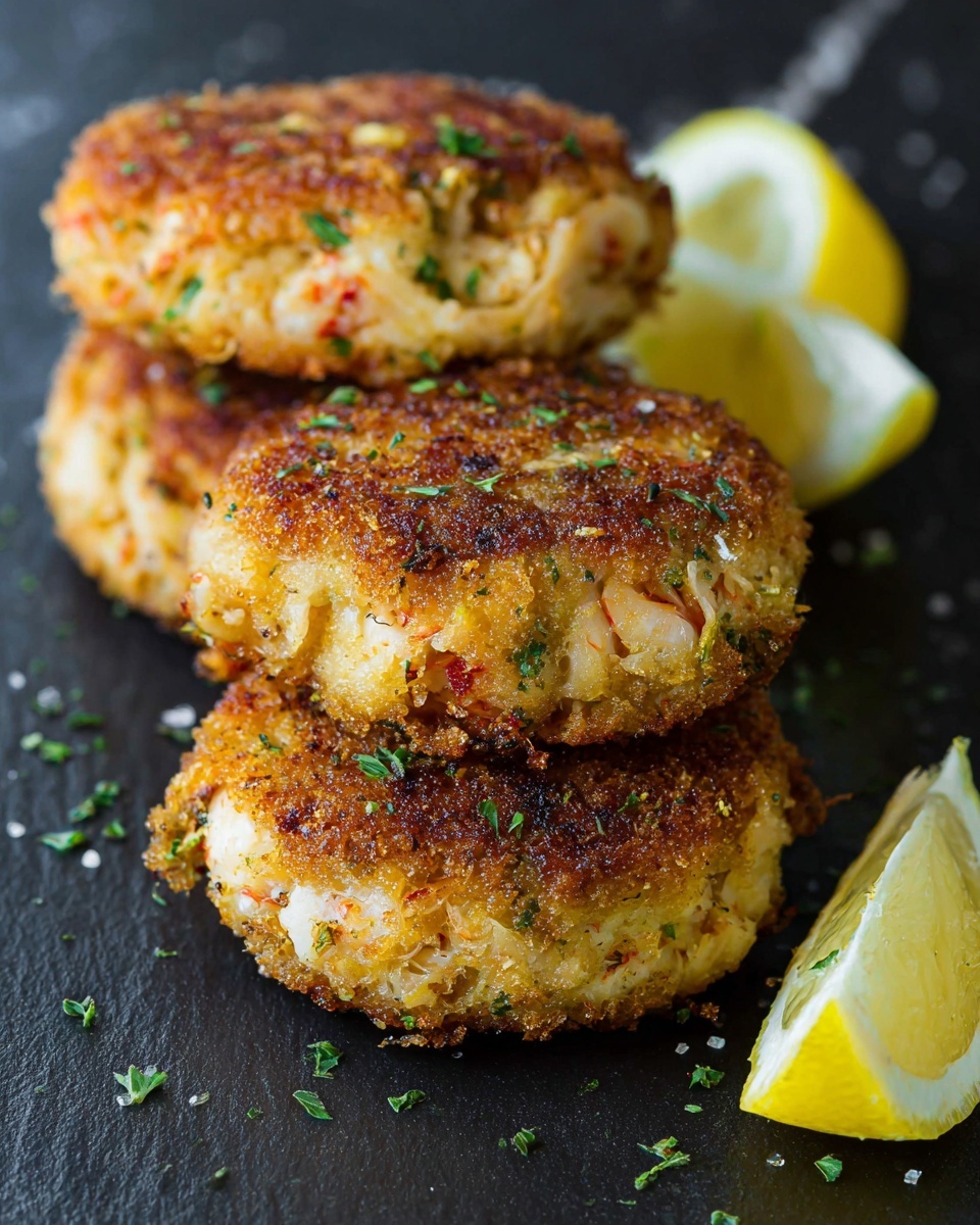 Classic Crab Cakes with Lemon and Parsley Recipe - Recipe Image