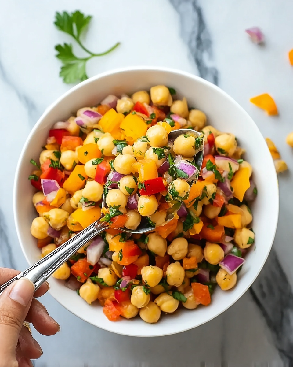 Mango Chickpea Salad with Lime Dressing and Crispy Roasted Tofu Recipe - Recipe Image