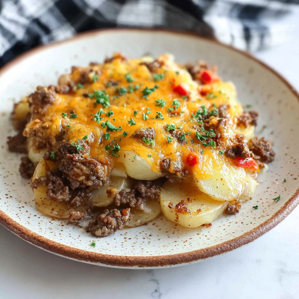 Hobo Casserole with Ground Beef and Potatoes Recipe - Recipe Image