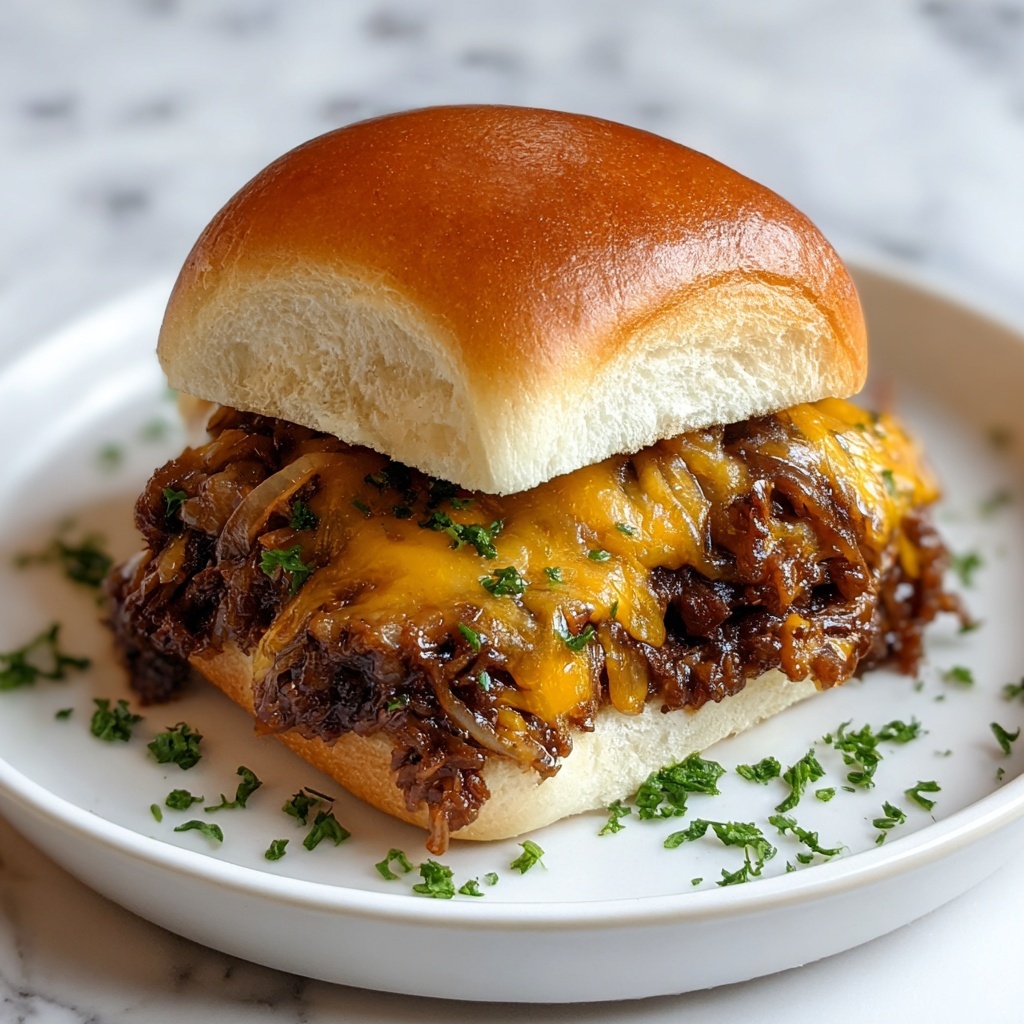 French Onion Beef Sloppy Joes Recipe - Recipe Image