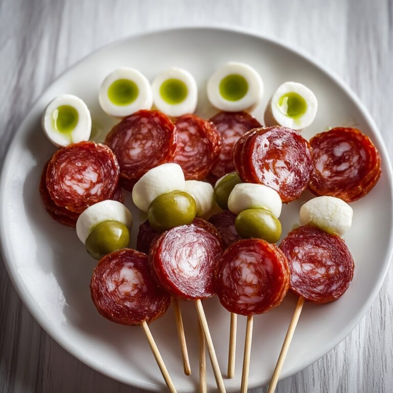 Creepy Salami Eyeball Skewers Recipe