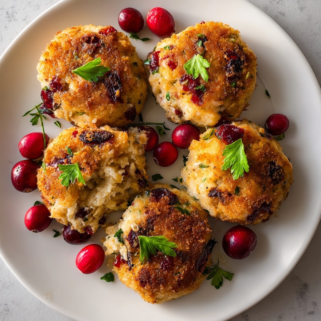 Cranberry & Turkey Stuffing Balls Recipe - Recipe Image