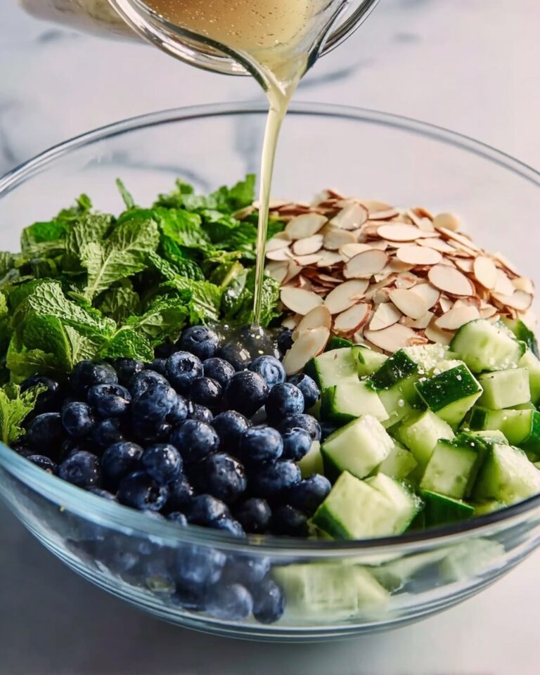 Cucumber Blueberry Salad with Mint and Almonds Recipe