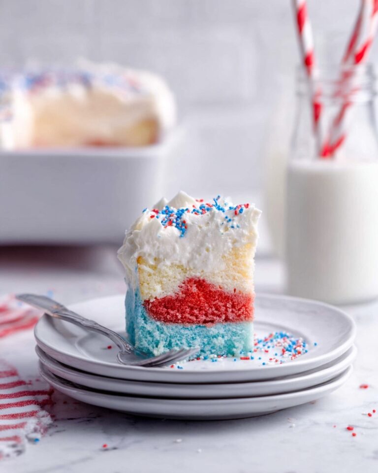 Red White and Blue Layered Cake Recipe
