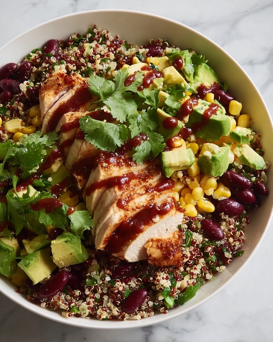 Healthy BBQ Chicken Quinoa Salad Recipe - Recipe Image