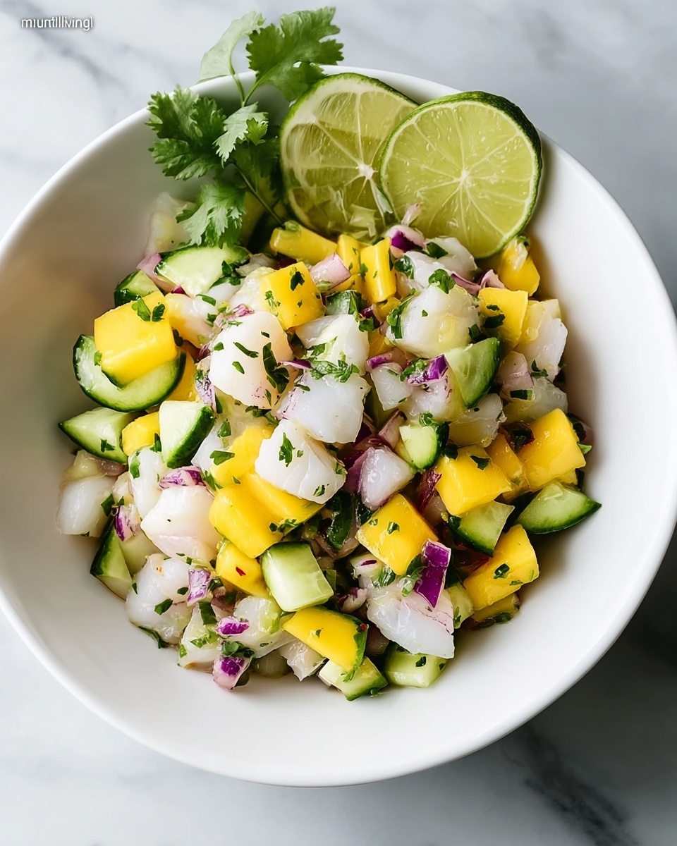 Fresh Mango Cucumber Ceviche That's Deliciously Simple Recipe - Recipe Image