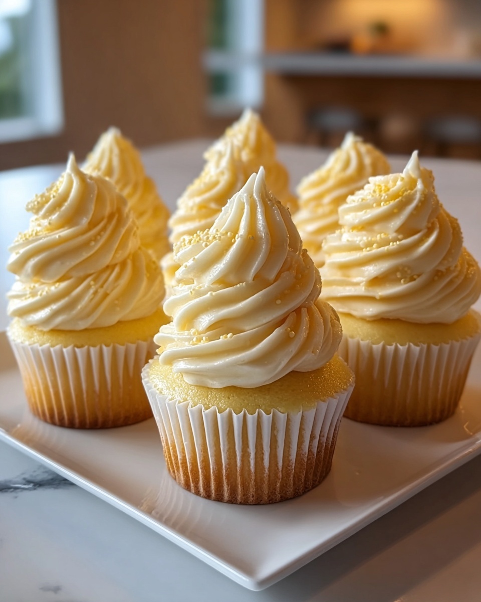 Lemon Vanilla Cupcakes with Lemon Buttercream Frosting Recipe - Recipe Image
