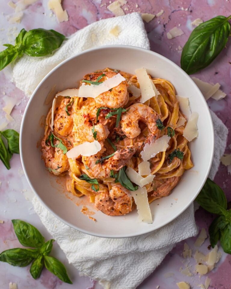 Shrimp Pasta in a Rosé Sauce Recipe