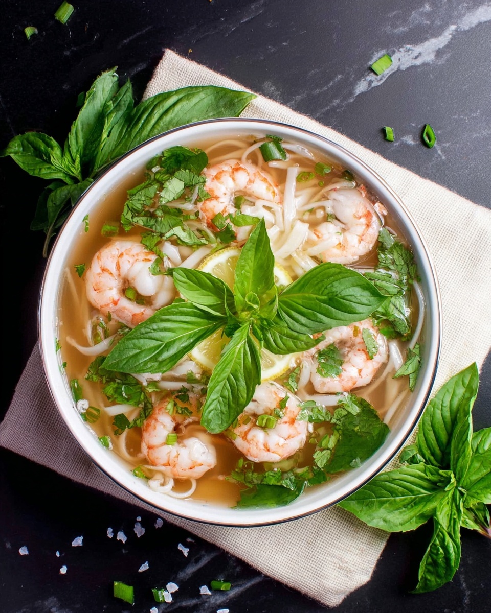 Asian Style Shrimp and Noodle Soup Recipe - Recipe Image
