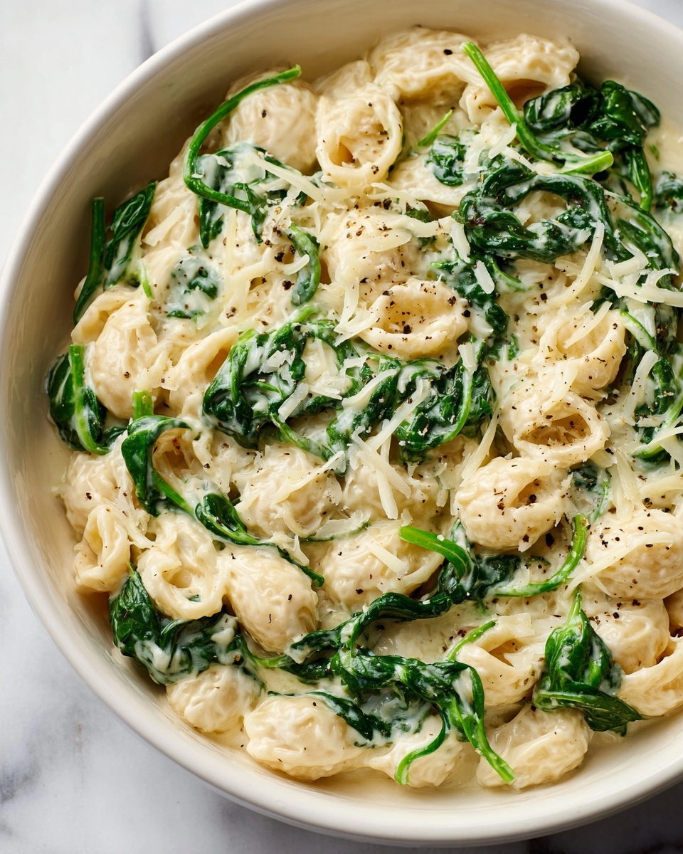 Creamy Garlic Spinach Orzo Recipe - Recipe Image
