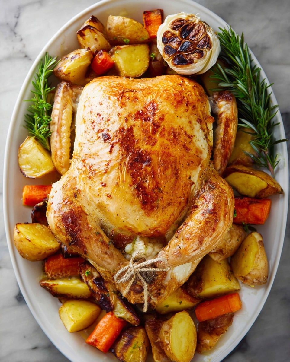 Juicy Roast Chicken and Vegetables Recipe - Recipe Image