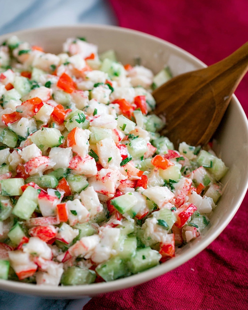Crab Salad with Cucumber and Tomato Recipe - Recipe Image