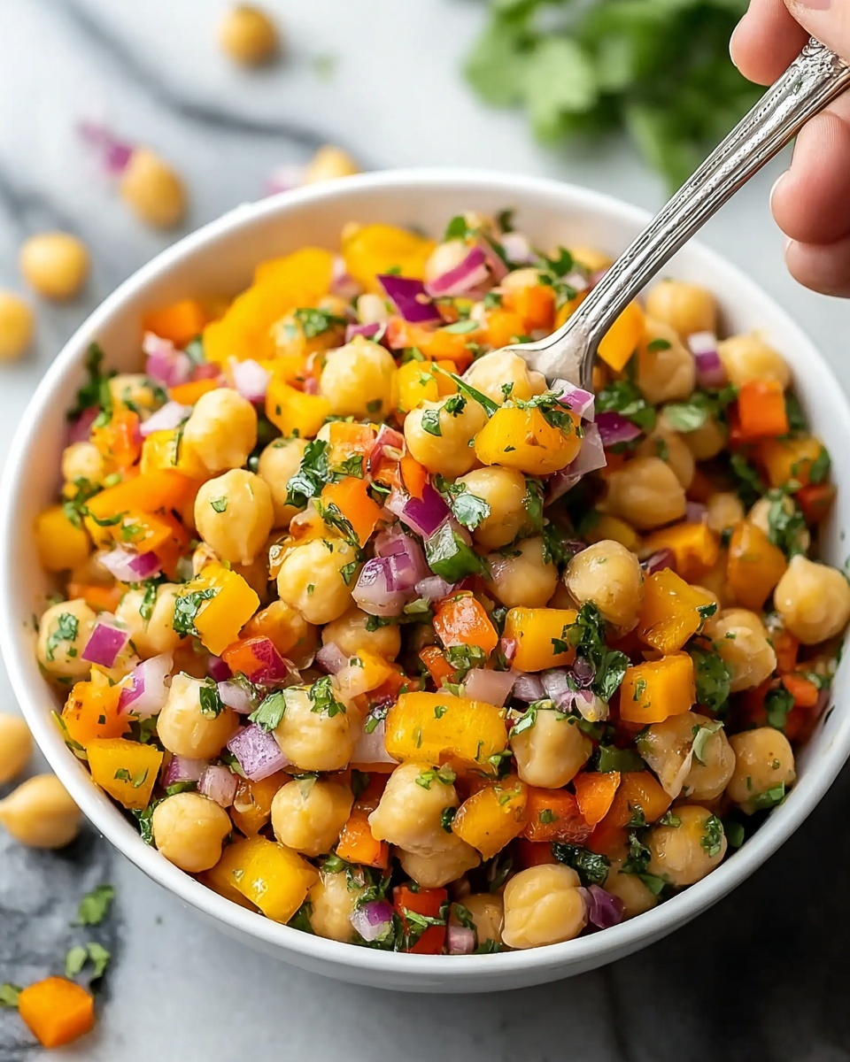 Mango Chickpea Salad with Lime Dressing and Crispy Roasted Tofu Recipe - Recipe Image
