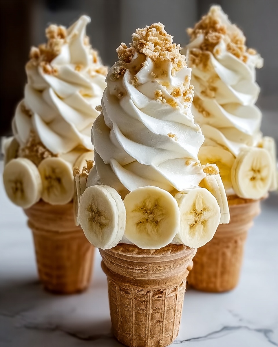 Banana Pudding Cheesecake Cones: A Unique and Creamy Dessert Worth Sharing Recipe - Recipe Image