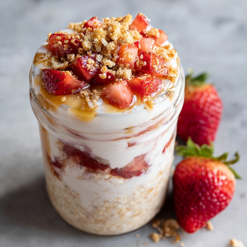 Strawberry Shortcake Overnight Oats Recipe - Recipe Image