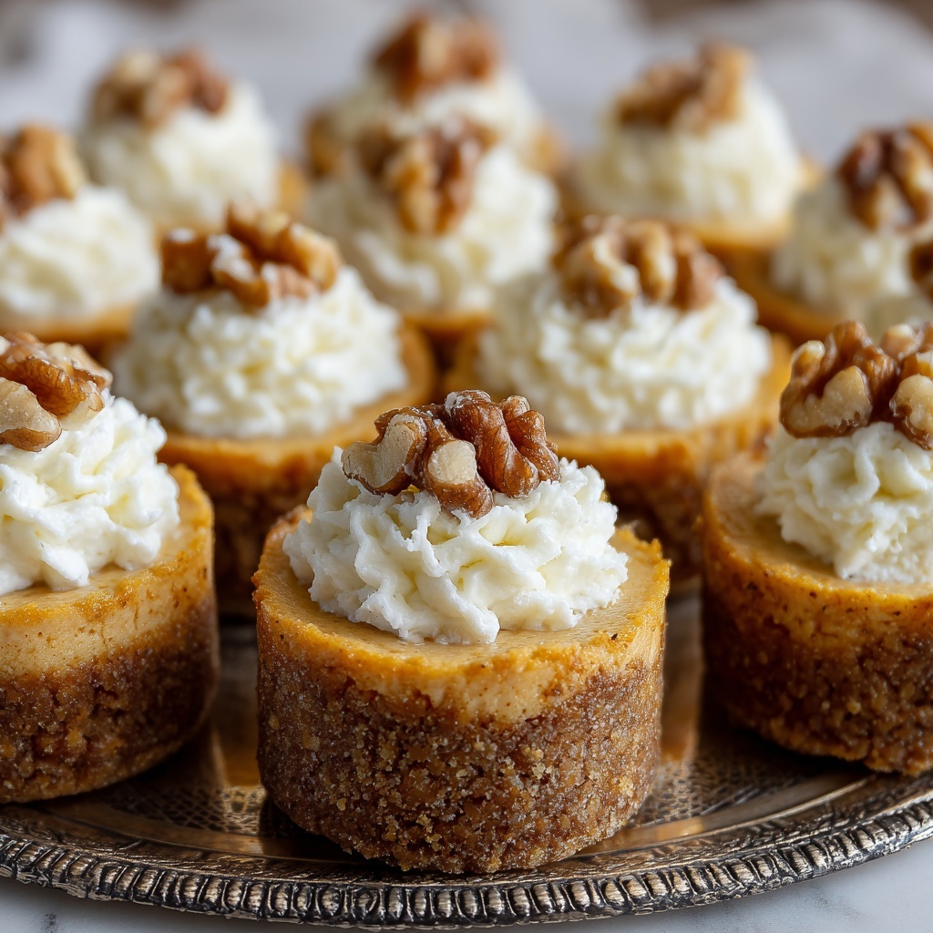 Mini Pumpkin Cheesecake Bites Recipe - Recipe Image