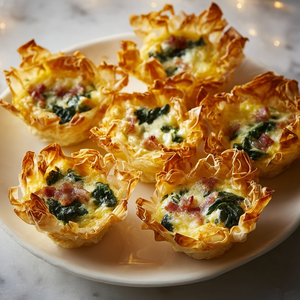 Mini Quiche Cups: Easy Egg Bites in Phyllo or Puff Pastry Recipe - Recipe Image