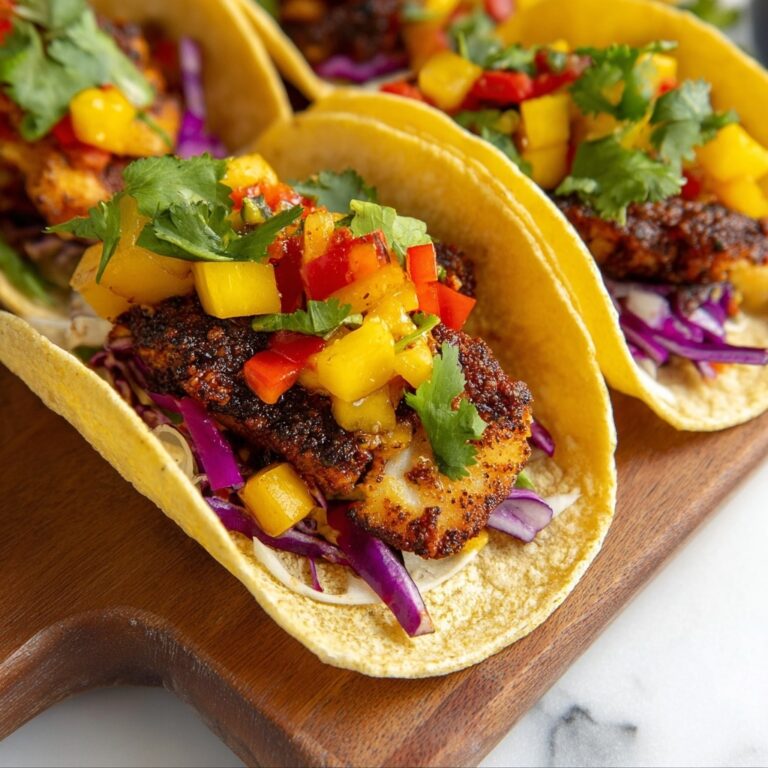 Blackened Fish Tacos with Mango Salsa Recipe