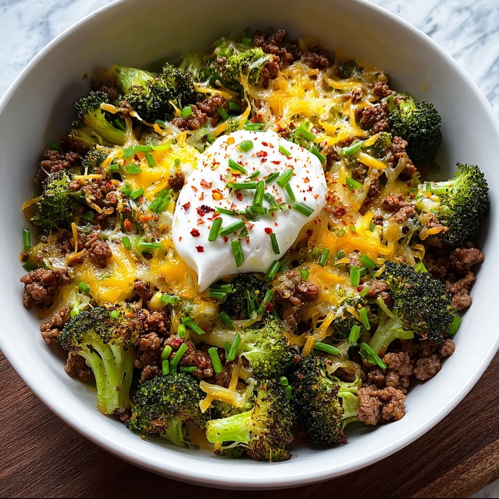Keto Hamburger Broccoli Skillet Recipe - Recipe Image