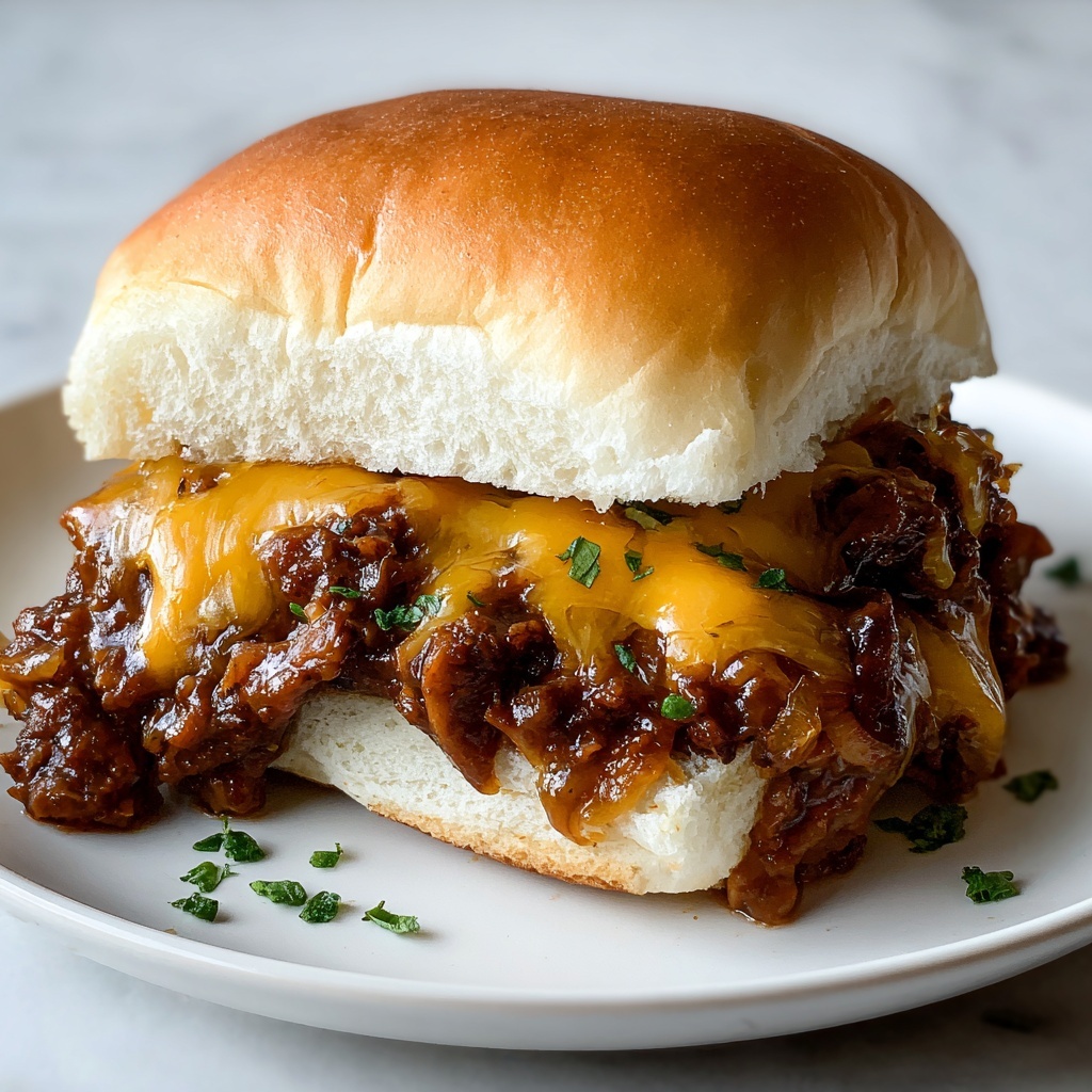 French Onion Beef Sloppy Joes Recipe - Recipe Image