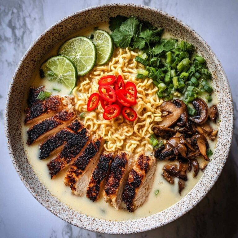 Spicy Chicken Ramen Bowl with Creamy Sriracha Sauce Recipe
