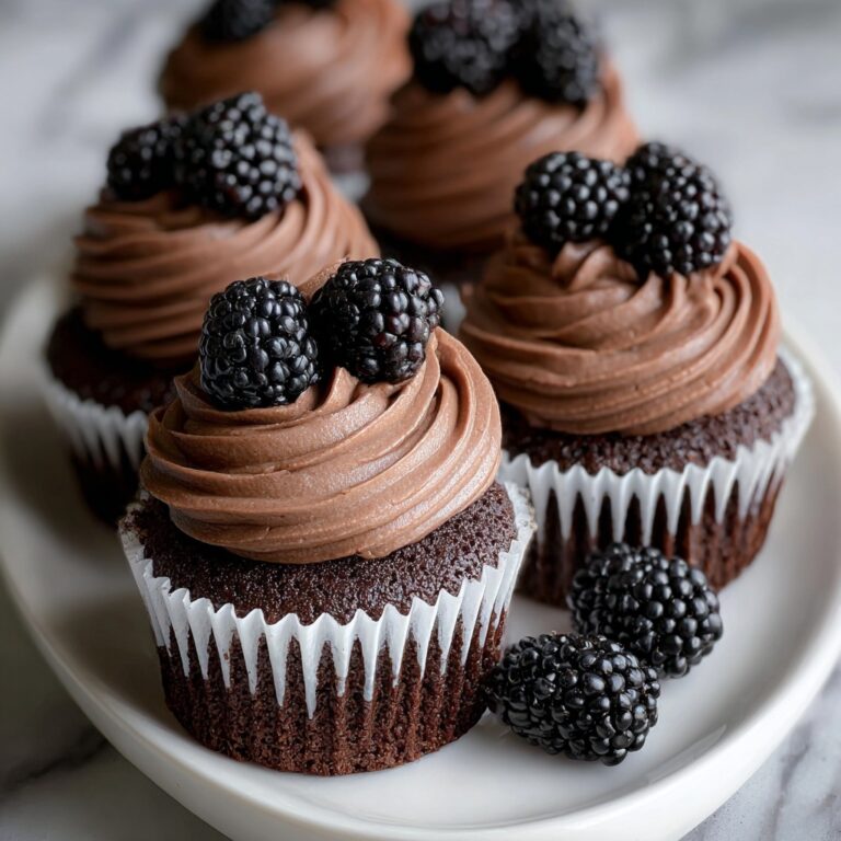 Dark Chocolate Blackberry Cupcakes Recipe
