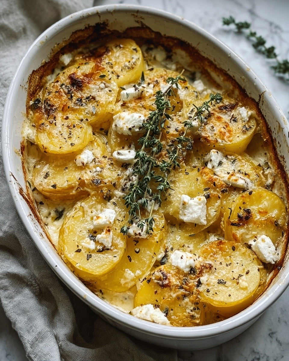 Baked Feta Potatoes Recipe - Recipe Image