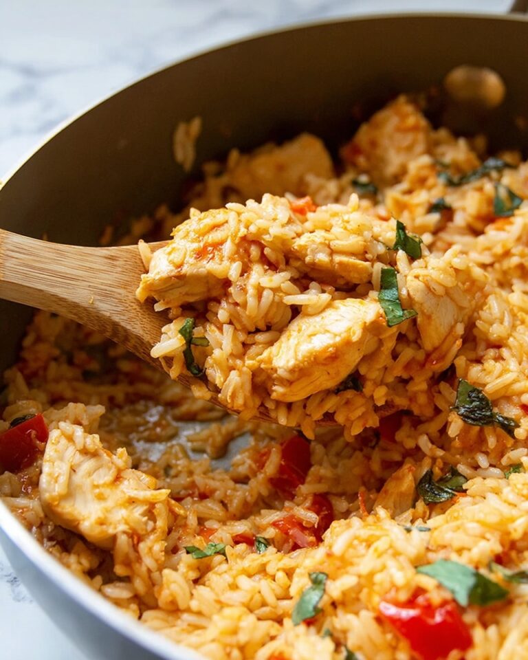 Easy One Pot Queso Chicken and Rice Recipe