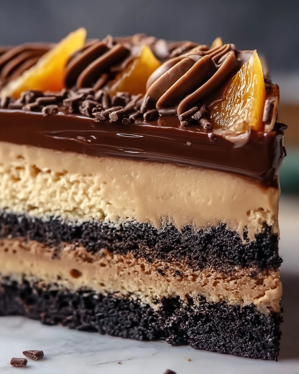 No-Bake Chocolate Orange Cheesecake Recipe - Recipe Image
