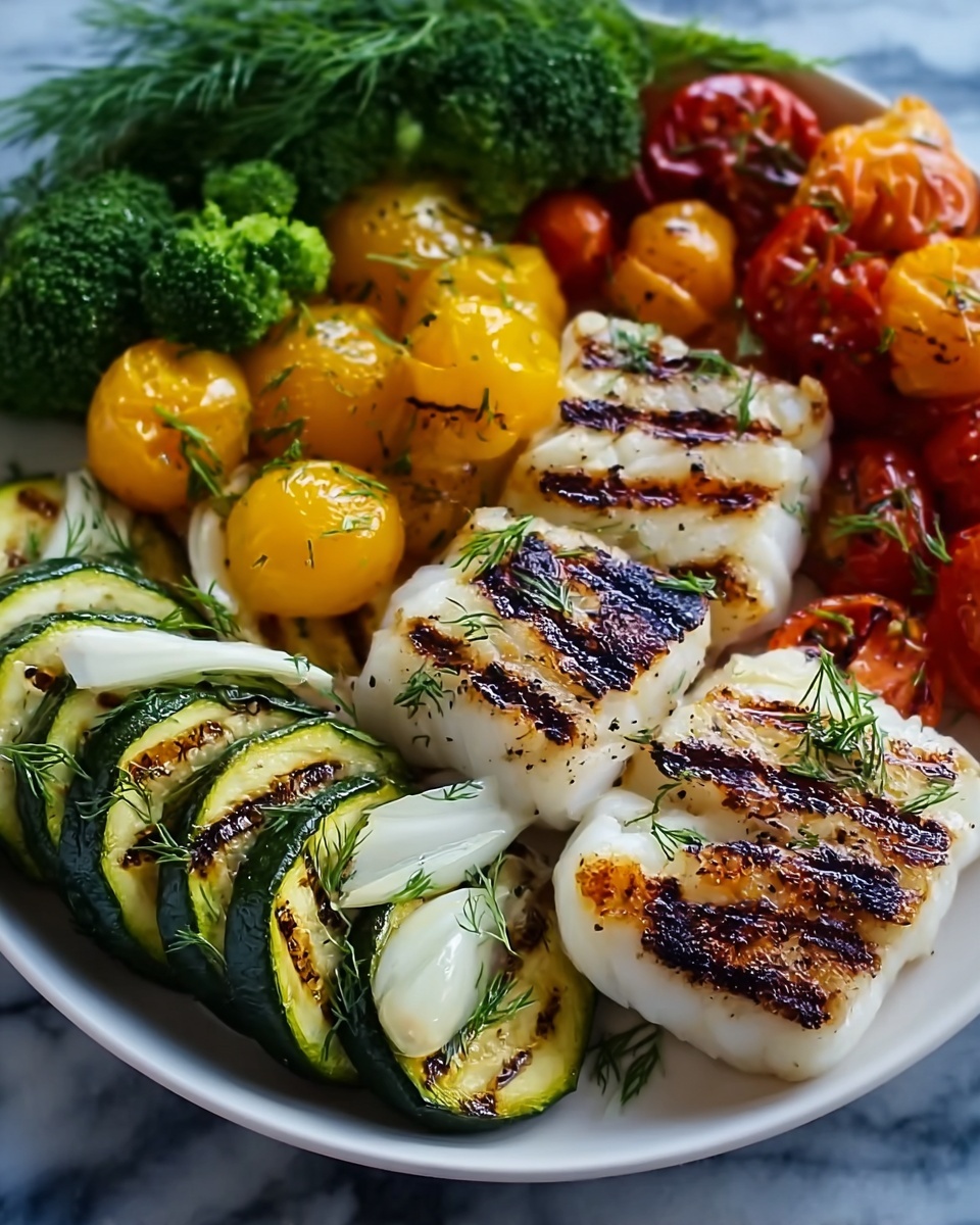 Grilled Fish & Veggie Plate Recipe - Recipe Image
