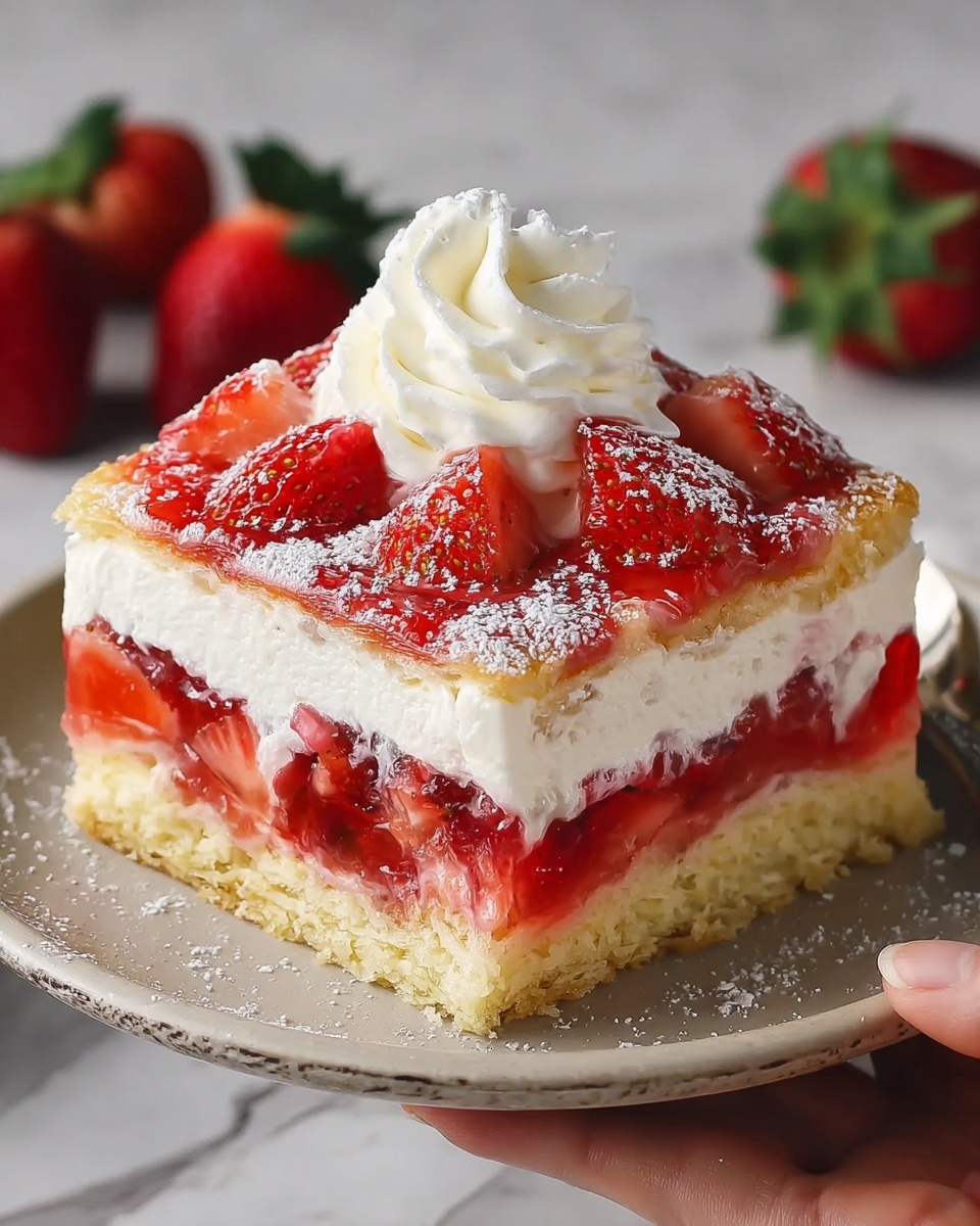 No-Fuss Strawberry Cheesecake Dump Cake Recipe - Recipe Image