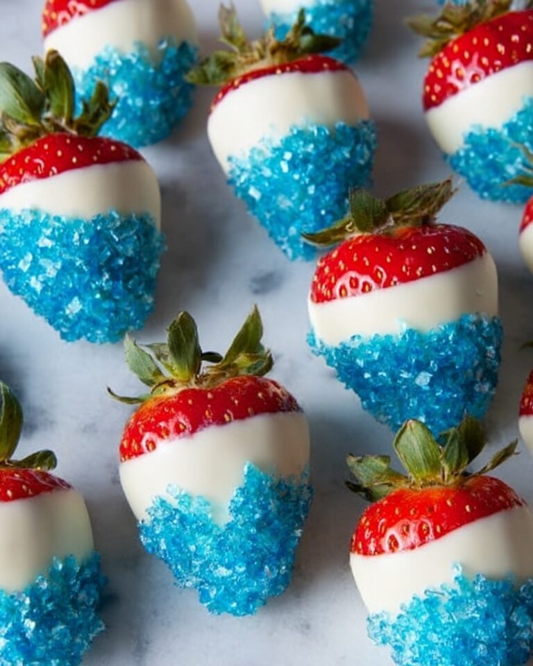 Red, White & Blue Chocolate Covered Strawberries Recipe