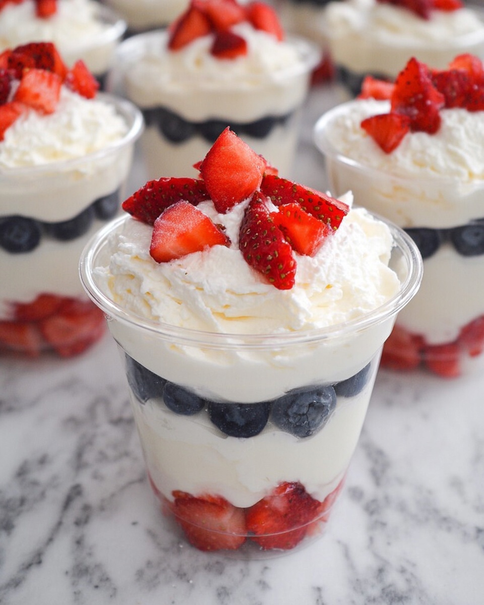 Red White and Blue Mini Trifles Recipe - Recipe Image