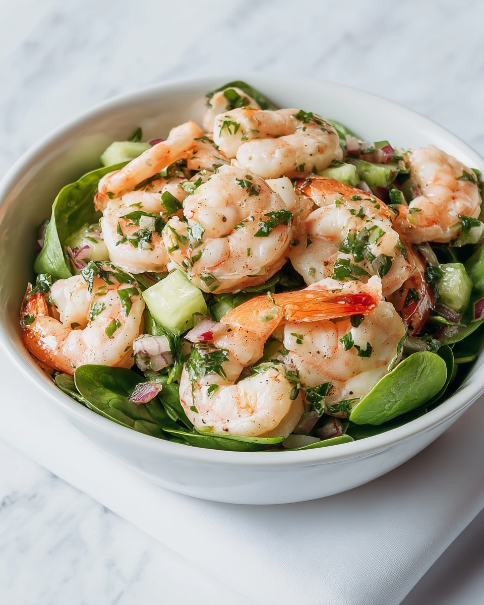 Creamy Shrimp Salad with Fresh Vegetables Recipe - Recipe Image