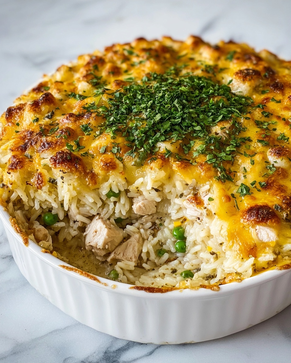 Cheesy Chicken and Rice Casserole Made From Scratch Recipe - Recipe Image