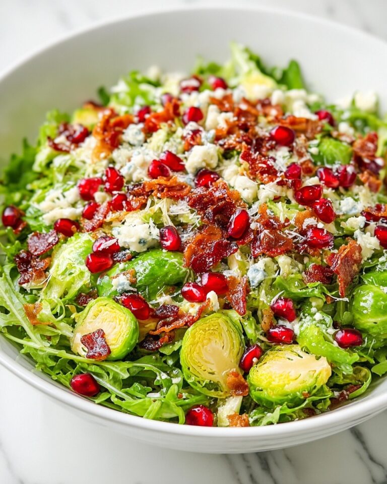 Fresh Brussels Sprouts Arugula Salad with Pomegranate and Parmesan Recipe