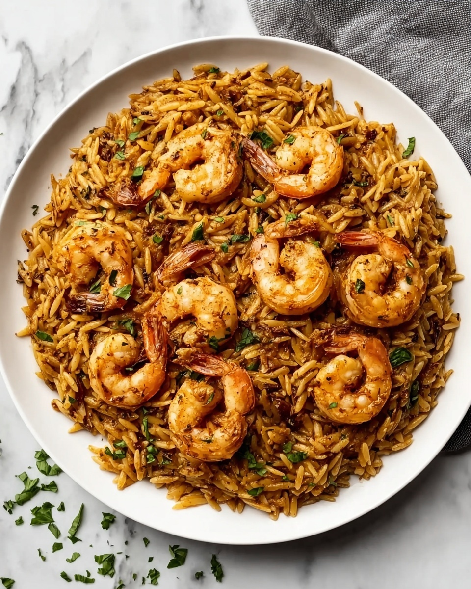 Fresh Tomato and Saffron King Prawn Orzo Recipe - Recipe Image