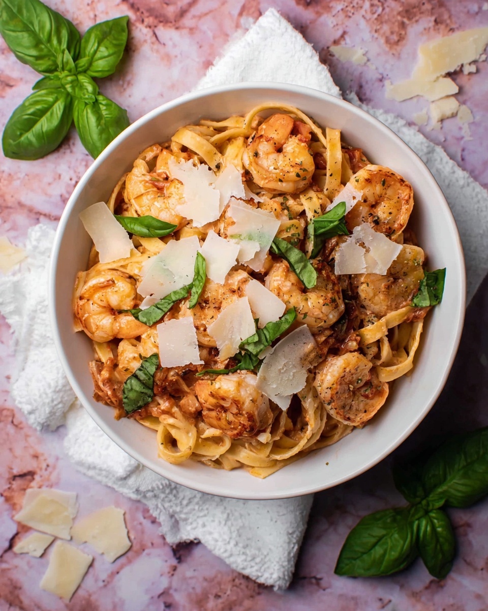 Shrimp Pasta in a Rosé Sauce Recipe - Recipe Image