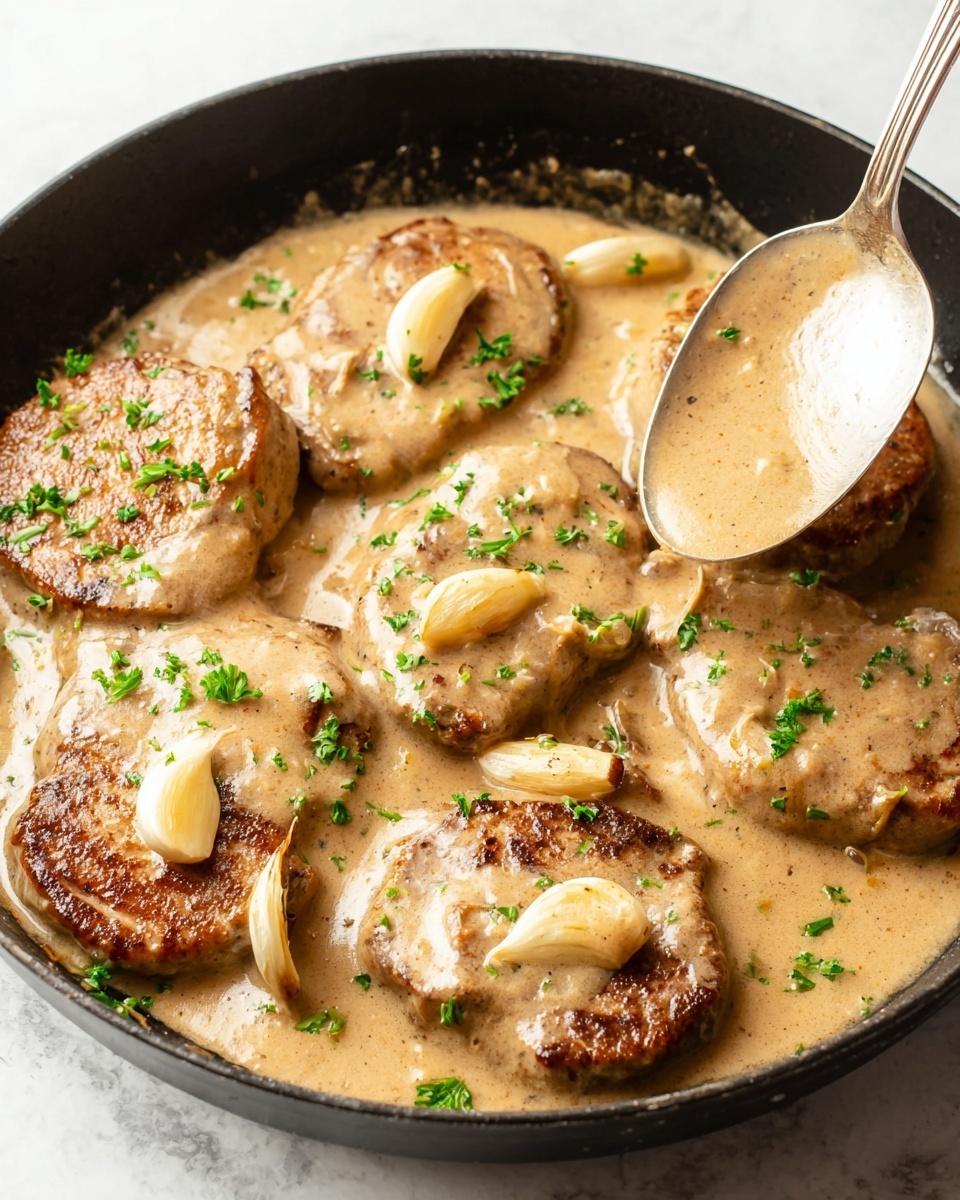 Creamy Garlic Pork Tenderloin Recipe - Recipe Image
