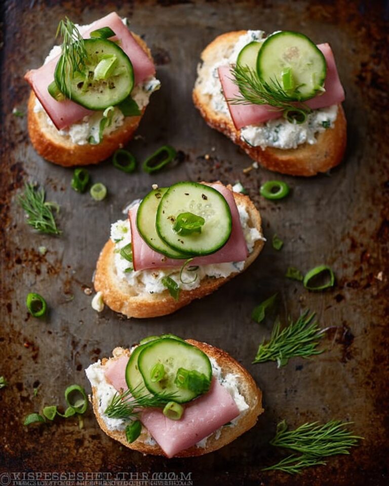 Kielbasa and Cucumber Crostini: Elegant Canapé Roundup Recipe