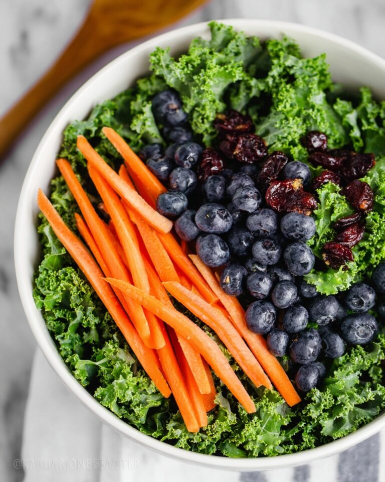 Kale Salad with Blueberries and Craisins Recipe