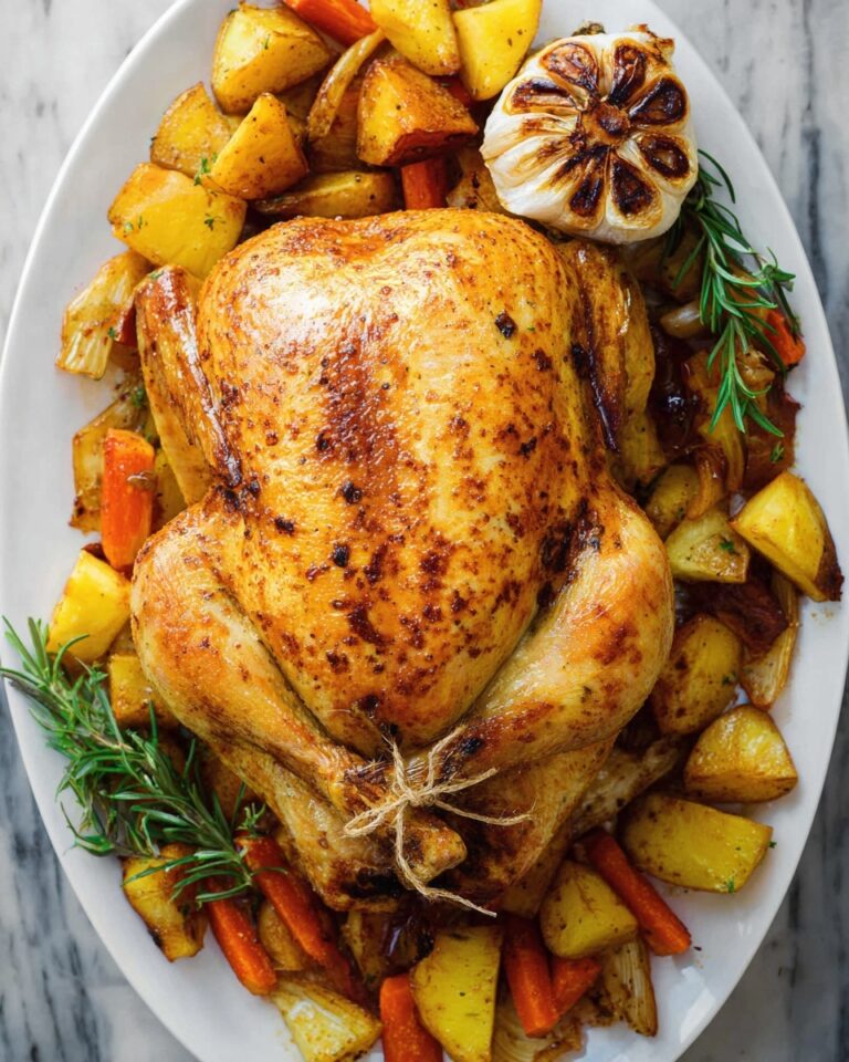 Juicy Roast Chicken and Vegetables Recipe