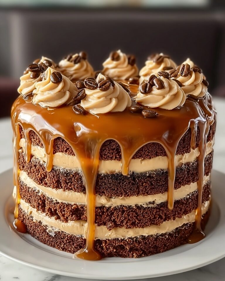 Decadent Gooey Coffee Caramel Cake Recipe