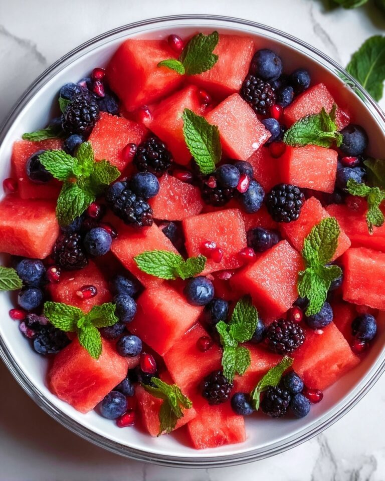 Refreshingly Delicious Berry Watermelon Fruit Salad Recipe