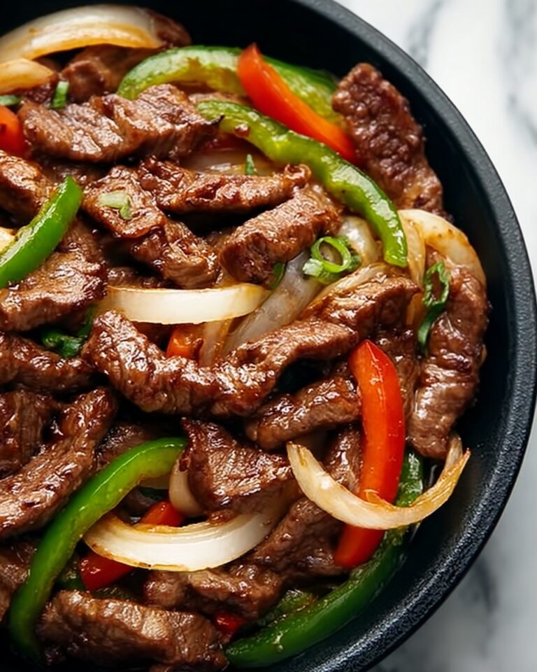 Flavor-Packed Chinese Pepper Steak with Onions Recipe