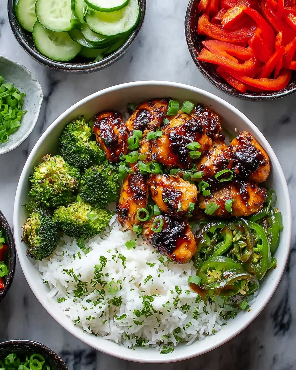 Honey Garlic Chicken Rice Bowls Recipe - Recipe Image