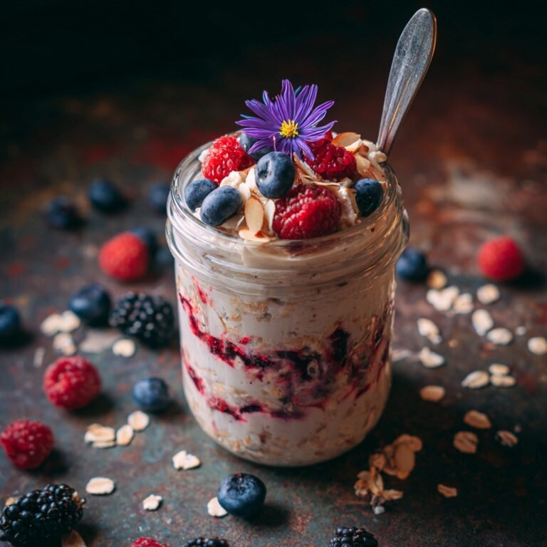 Berry Vanilla Overnight Oats Recipe