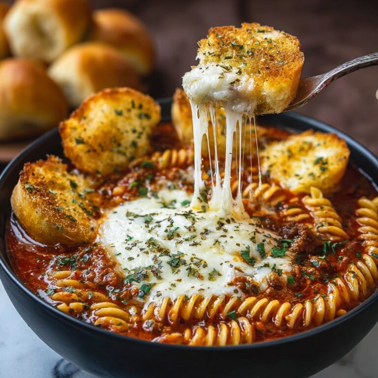 Cheesy Garlic Bread Lasagna Soup Recipe