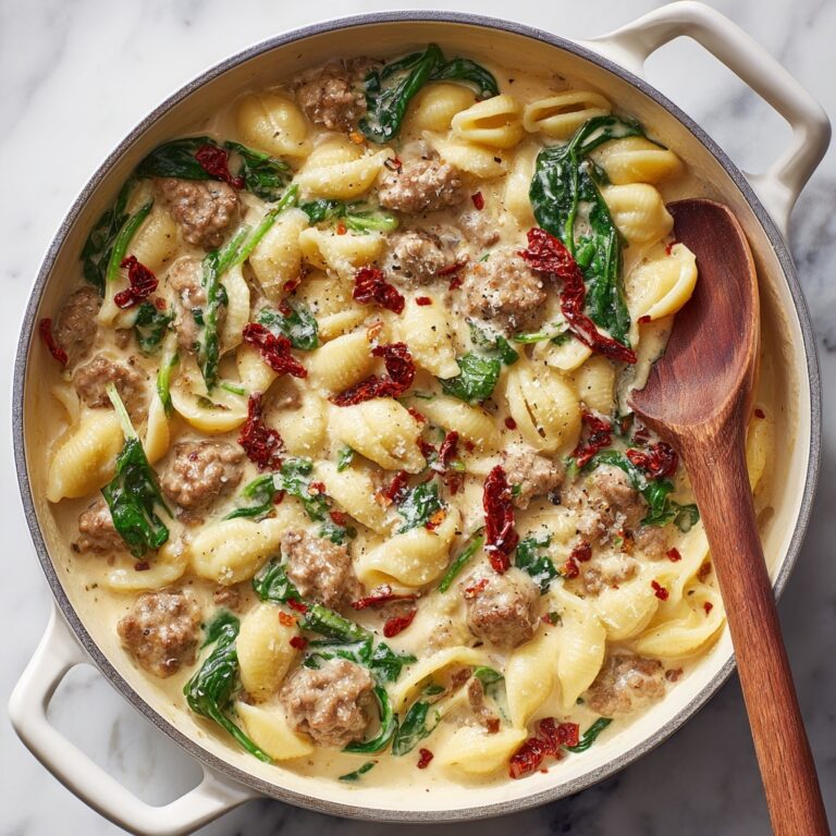 One-Pot Creamy Tuscan Sausage Pasta Recipe